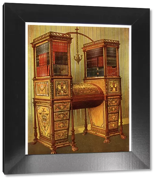 The Sister Inlaid Double Secretaire and Bookcase Cabinet, Sheraton, 1911-1912. Artist: Edwin Foley