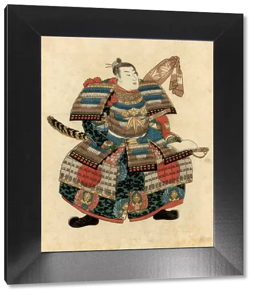 Japanese warlord Minamoto no Yoritomo, 1845. Artist: Utagawa Kuniyoshi