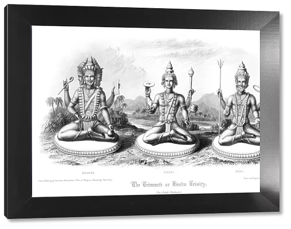 The Trimurti or Hindu Trinity. Artist: Andrew Thomas