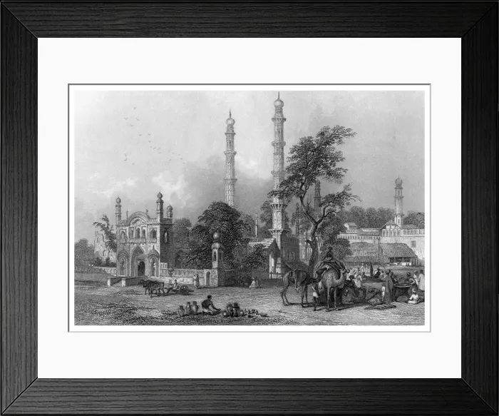 Framed Print : Mosque of Abdul Rahim Khan, Burhanpur, Madhya Pradesh, India. Artist: Finden Framed Print : Mosque of Abdul Rahim Khan, Burhanpur, Madhya Pradesh, India. Artist: Finden