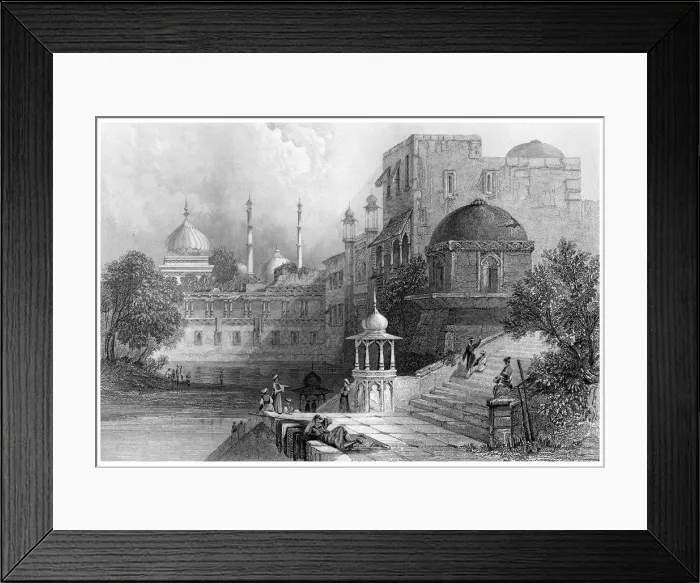 Framed Print : Baoli and Remains of the Palace of Jehanguir, Agra, Uttar Pradesh, India. Artist: Capone Framed Print : Baoli and Remains of the Palace of Jehanguir, Agra, Uttar Pradesh, India. Artist: Capone