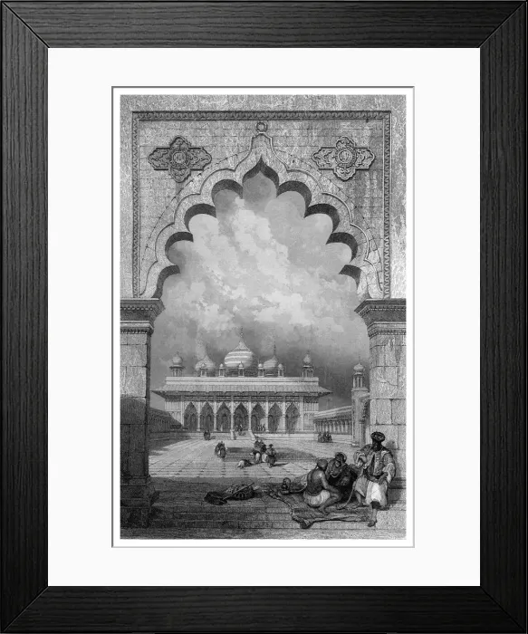 Framed Print : The Moti Musjid or Pearl Mosque, Agra, Hindustan. Artist: James Gardner Framed Print : The Moti Musjid or Pearl Mosque, Agra, Hindustan. Artist: James Gardner