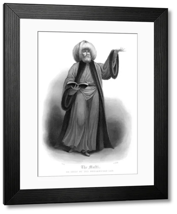 Framed Print : The Mufti, Chief of Mohammedan Law. Artist: James Gardner Framed Print : The Mufti, Chief of Mohammedan Law. Artist: James Gardner