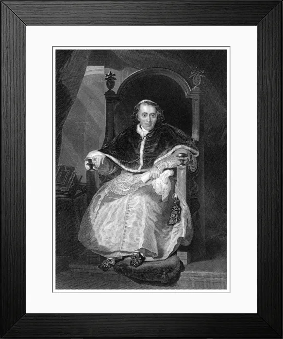 Framed Print : Pius VII, the Roman Pontiff. Artist: James Gardner Framed Print : Pius VII, the Roman Pontiff. Artist: James Gardner