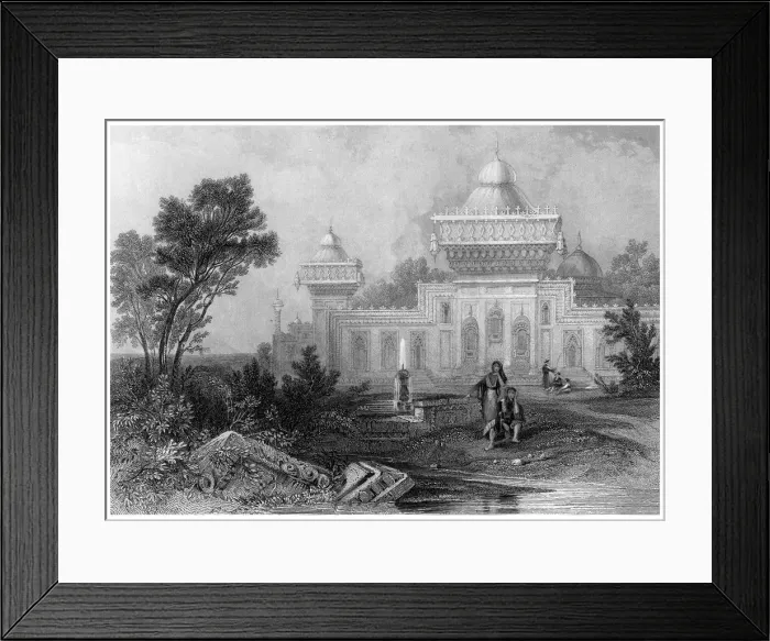 Framed Print : Shrine of Mohummed Kahn, Deeg. Artist: Finden Framed Print : Shrine of Mohummed Kahn, Deeg. Artist: Finden
