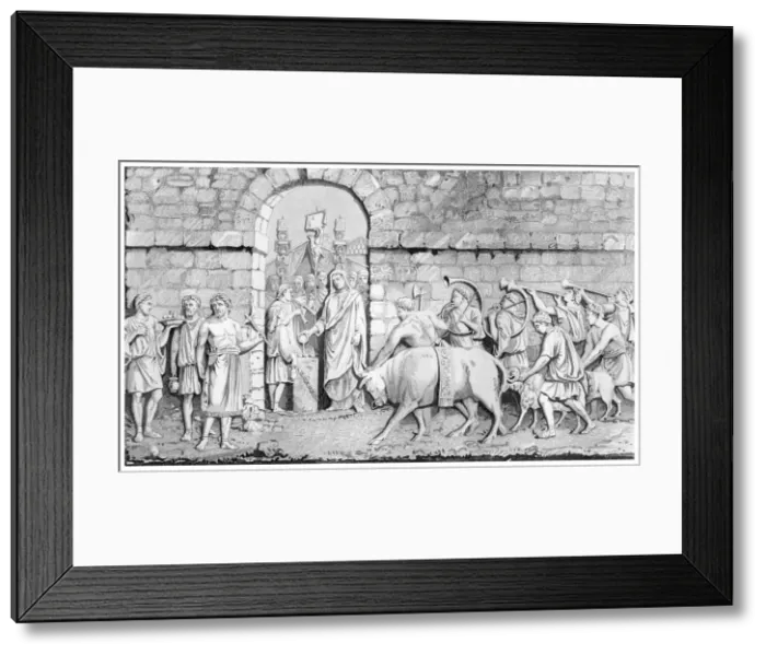 Framed Print : The Great Sacrifice of the Romans on Undertaking a War. Artist: James Gardner Framed Print : The Great Sacrifice of the Romans on Undertaking a War. Artist: James Gardner