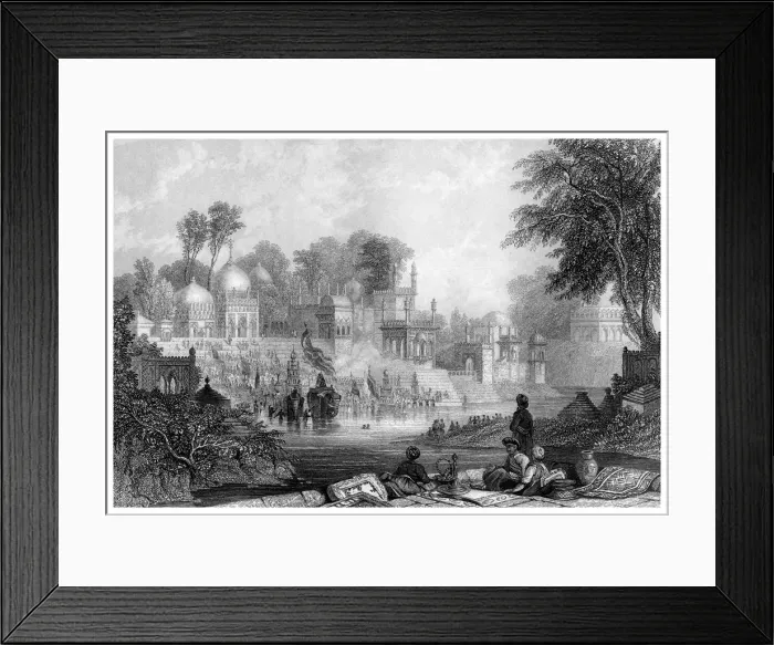 Framed Print : Shrine of Raiman Shah Doola, Elichpur. Artist: James Gardner