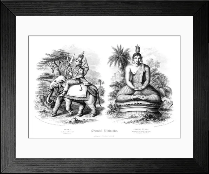 Framed Print : Oriental Divinities. Artist: A Thom Framed Print : Oriental Divinities. Artist: A Thom