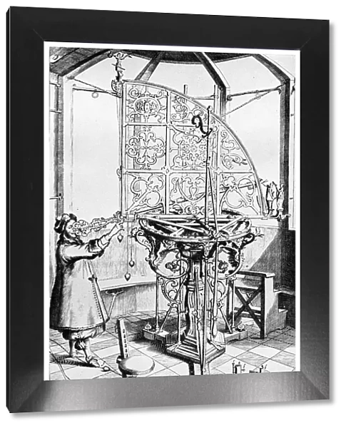 Crugers azimuth quadrant, 1673 (1956). Artist: A Steck