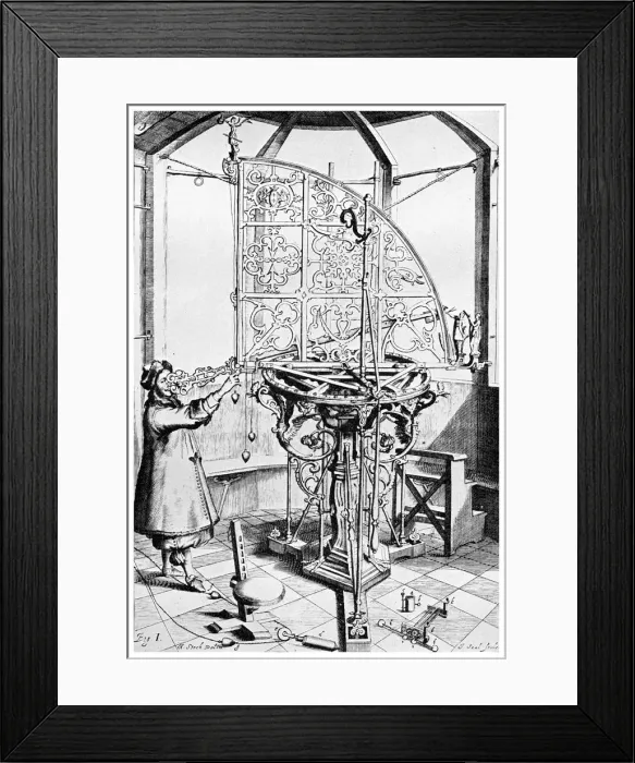 Framed Print : Crugers azimuth quadrant, 1673 (1956). Artist: A Steck Framed Print : Crugers azimuth quadrant, 1673 (1956). Artist: A Steck