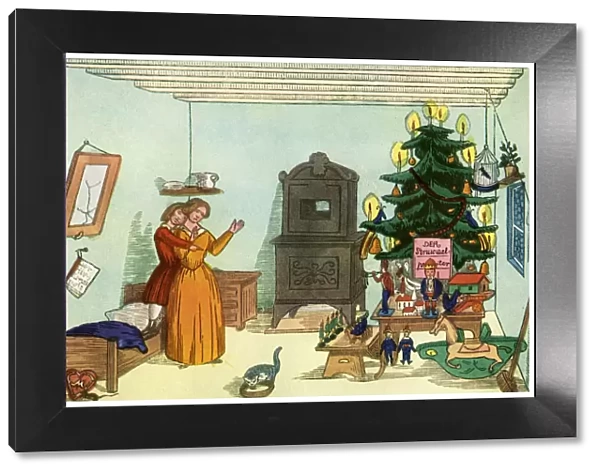 Christmas scene from King Nutcracker by Heinrich Hoffmann, 1853 (1956)