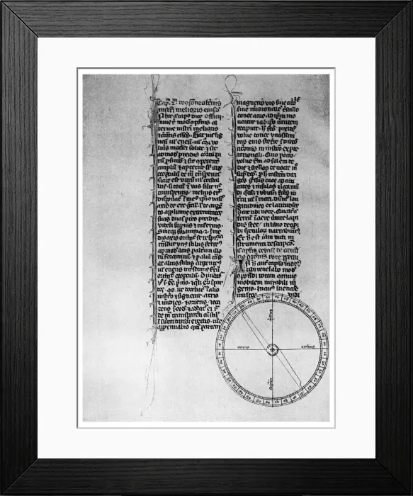 Framed Print : The first pivoted needle compass, c1269 (1956) Framed Print : The first pivoted needle compass, c1269 (1956)