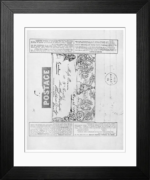 Framed Print : Mulreadys wrapper envelope, 1840 (1956) Framed Print : Mulreadys wrapper envelope, 1840 (1956)