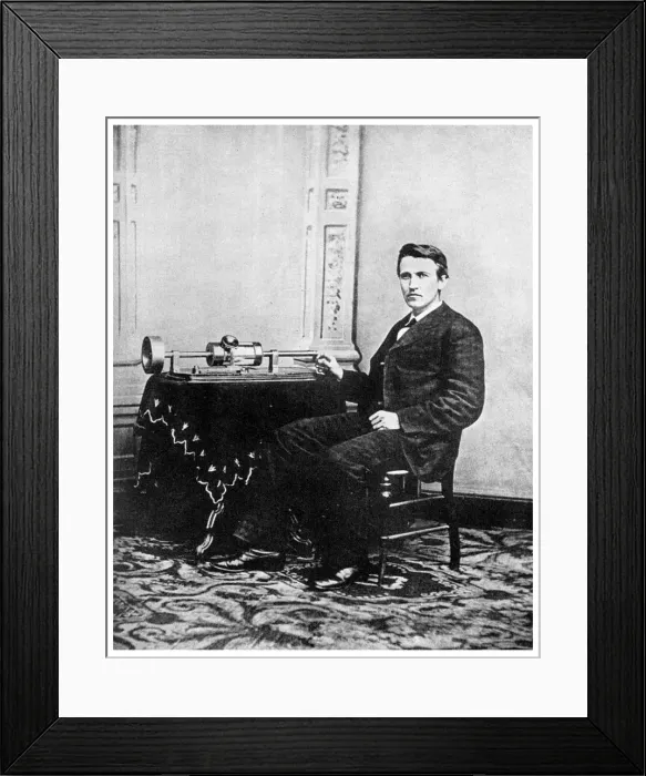Framed Print : Thomas Edison, American inventor, c1878 (1956) Framed Print : Thomas Edison, American inventor, c1878 (1956)