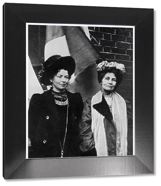 Emmeline Pankhurst, British suffragette, and her daughter Christabel, early 20th century (1956)
