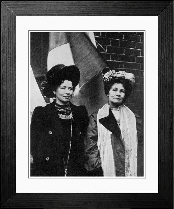 Framed Print : Emmeline Pankhurst, British suffragette, and her daughter Christabel, early 20th century (1956) Framed Print : Emmeline Pankhurst, British suffragette, and her daughter Christabel, early 20th century (1956)