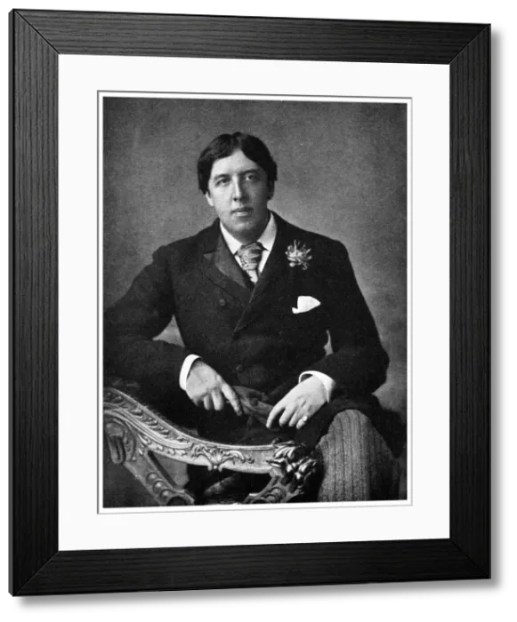 Framed Print : Oscar Wilde, Irish-born playwright and wit, c1891 (1956) Framed Print : Oscar Wilde, Irish-born playwright and wit, c1891 (1956)
