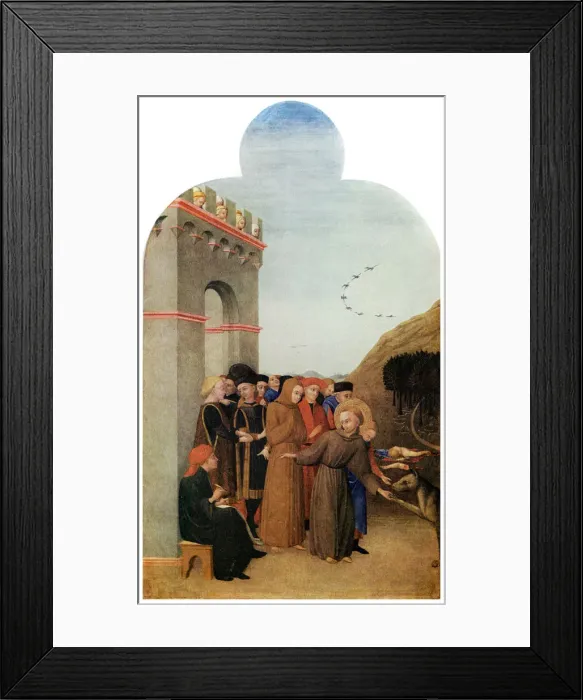 Framed Print : Miracles: the legend of the Wolf of Gubbio, c1437-1444 (1956) Framed Print : Miracles: the legend of the Wolf of Gubbio, c1437-1444 (1956)