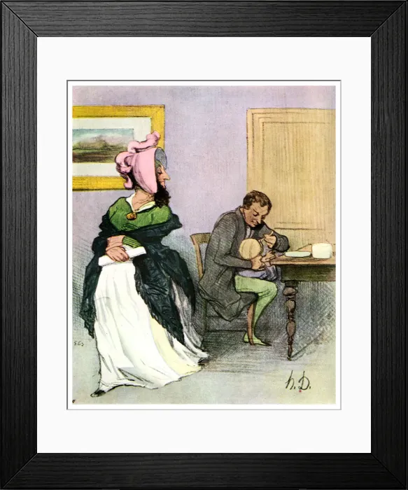 Framed Print : Equality of the sexes: Les Bas Bleus, 19th century (1956) Framed Print : Equality of the sexes: Les Bas Bleus, 19th century (1956)