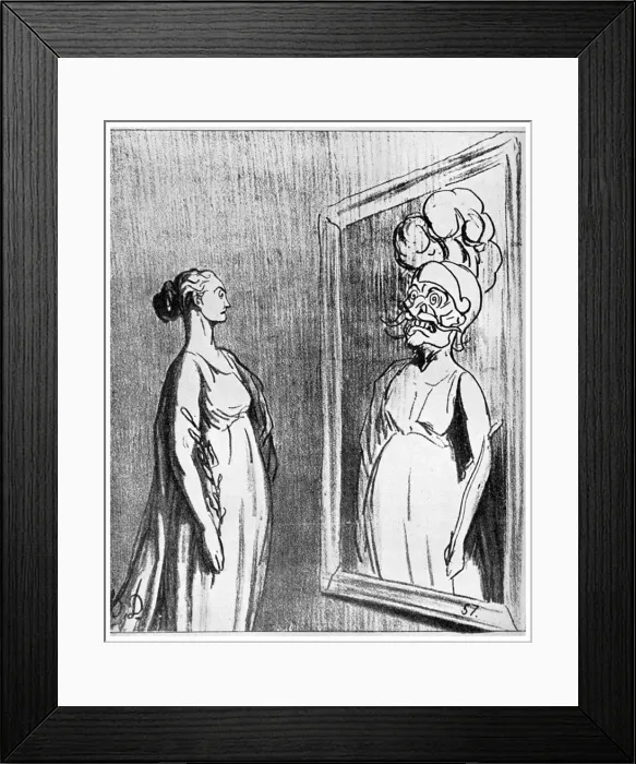 Framed Print : Total war: What Old Mirrors They Make Nowadays, 1868 (1956)