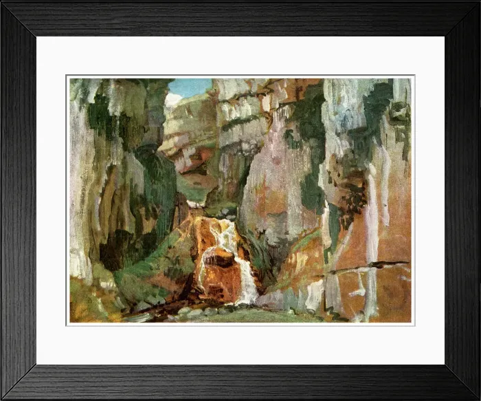 Framed Print : Gordale Scar, West Yorkshire, c1811 (1956) Framed Print : Gordale Scar, West Yorkshire, c1811 (1956)
