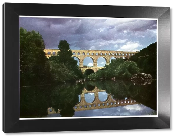 Pont du Gard, Roman aqueduct, Nimes, France, (1956)
