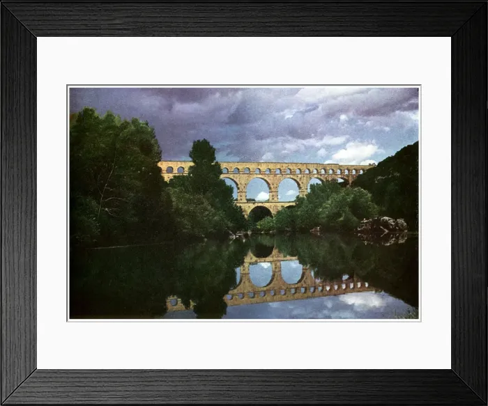 Framed Print : Pont du Gard, Roman aqueduct, Nimes, France, (1956) Framed Print : Pont du Gard, Roman aqueduct, Nimes, France, (1956)
