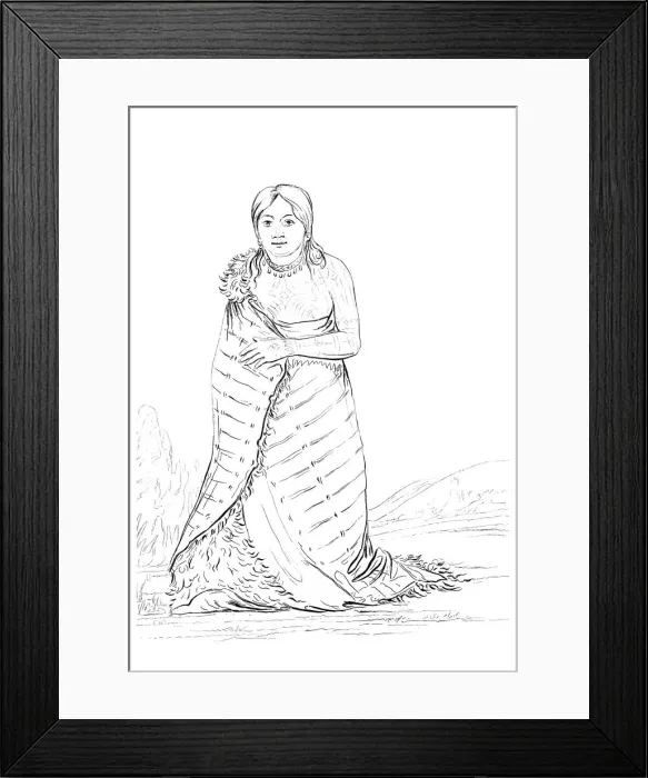 Framed Print : The Pure Fountain, wife of the chief of the Ponca tribe, 1841. Artist: Myers and Co Framed Print : The Pure Fountain, wife of the chief of the Ponca tribe, 1841. Artist: Myers and Co