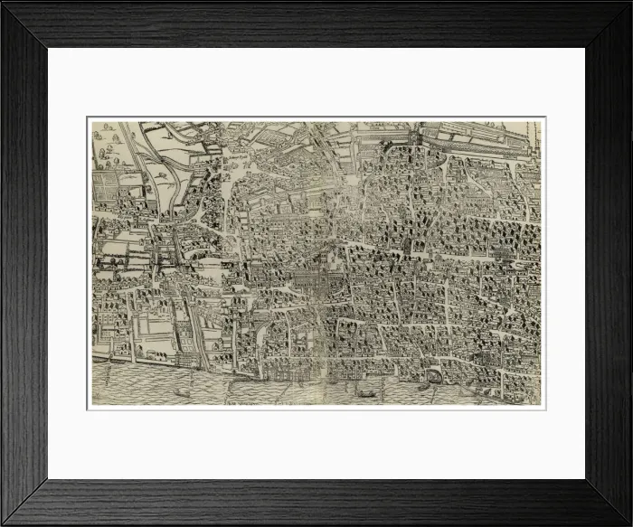 Framed Print : Survey of London, 16th or 17th century (1886) Framed Print : Survey of London, 16th or 17th century (1886)