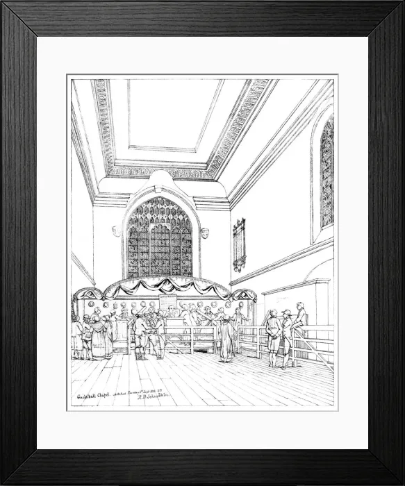 Framed Print : Interior of Guildhall Chapel, City of London, 1886. Artist: William Griggs Framed Print : Interior of Guildhall Chapel, City of London, 1886. Artist: William Griggs