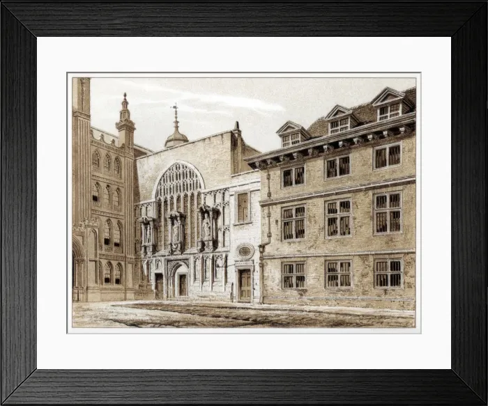 Framed Print : West front of Guildhall Chapel, City of London, 1886. Artist: William Griggs Framed Print : West front of Guildhall Chapel, City of London, 1886. Artist: William Griggs