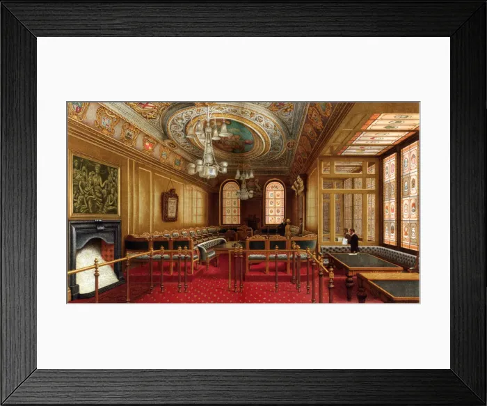 Framed Print : The Aldermens Court Room, Guildhall, City of London, 1886. Artist: William Griggs Framed Print : The Aldermens Court Room, Guildhall, City of London, 1886. Artist: William Griggs