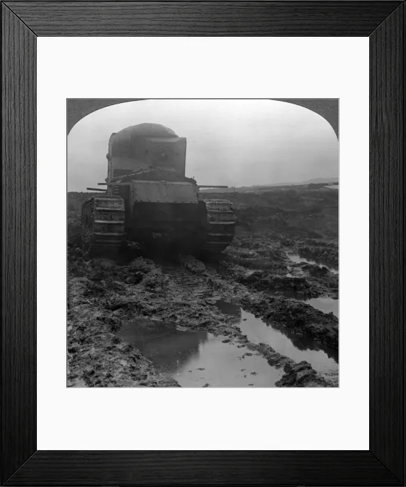 Framed Print : Whippet tank on a muddy battlefield, Morcourt, France, World War I, 1918. Artist: Realistic Travels Publishers Framed Print : Whippet tank on a muddy battlefield, Morcourt, France, World War I, 1918. Artist: Realistic Travels Publishers