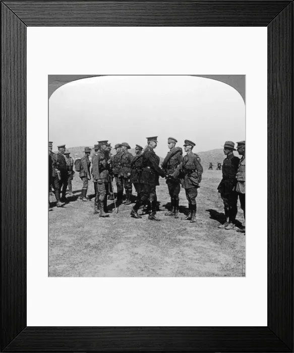 Framed Print : Lord Kitchener praises troops for their assaults at the Dardanelles, World War I, 1915-1916. Artist: Realistic Travels Publishers Framed Print : Lord Kitchener praises troops for their assaults at the Dardanelles, World War I, 1915-1916. Artist: Realistic Travels Publishers