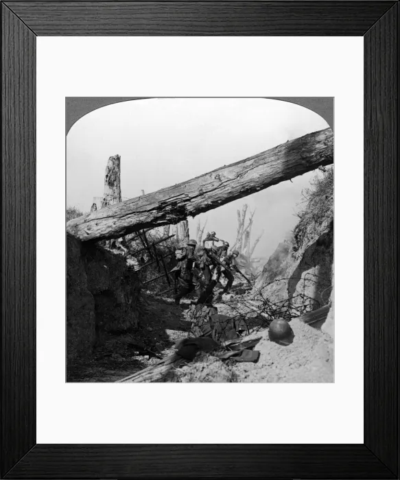 Framed Print : Trench warfare on the Wotan Line, Queant, France, World War I, 1917-1918. Artist: Realistic Travels Publishers Framed Print : Trench warfare on the Wotan Line, Queant, France, World War I, 1917-1918. Artist: Realistic Travels Publishers