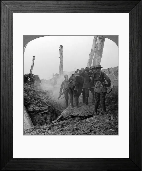 Framed Print : Interrogating a German soldier, Hohenzollern Redoubt, France, World War I, 1914-1918. Artist: Realistic Travels Publishers Framed Print : Interrogating a German soldier, Hohenzollern Redoubt, France, World War I, 1914-1918. Artist: Realistic Travels Publishers