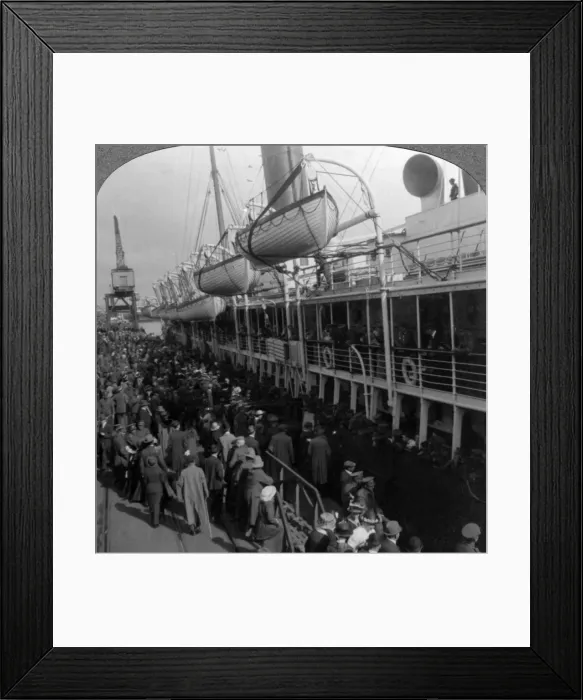 Framed Print : Aviation Corps boarding a ship, World War I, 1914-1918. Artist: Realistic Travels Publishers Framed Print : Aviation Corps boarding a ship, World War I, 1914-1918. Artist: Realistic Travels Publishers