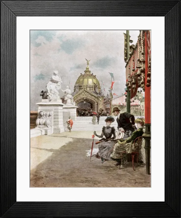 Framed Print : An Afternoon at the Exhibition, 1889 Framed Print : An Afternoon at the Exhibition, 1889