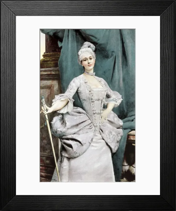Framed Print : A lady of rank of the time of Louis XV, 1889 Framed Print : A lady of rank of the time of Louis XV, 1889