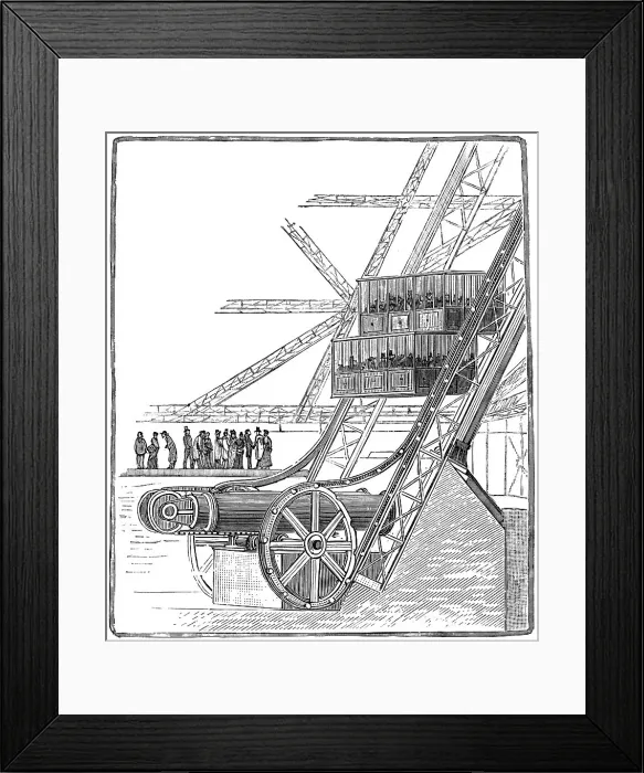 Framed Print : The well of the Roux Combaluzier elevator, Eiffel Tower, Paris, 1889 Framed Print : The well of the Roux Combaluzier elevator, Eiffel Tower, Paris, 1889