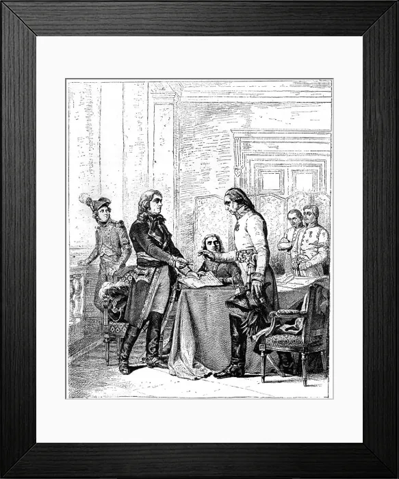 Framed Print : Convention after the Battle of Marengo, Italy, 15th June 1800 (1882-1884) Framed Print : Convention after the Battle of Marengo, Italy, 15th June 1800 (1882-1884)