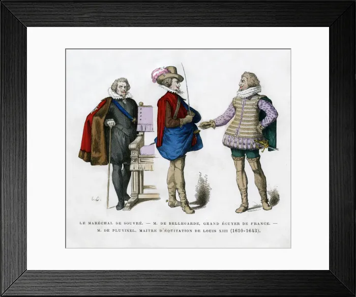 Framed Print : The Marshal of Souvre, M de Bellegarde and M de Pluvinel, 17th century (1882-1884) Framed Print : The Marshal of Souvre, M de Bellegarde and M de Pluvinel, 17th century (1882-1884)