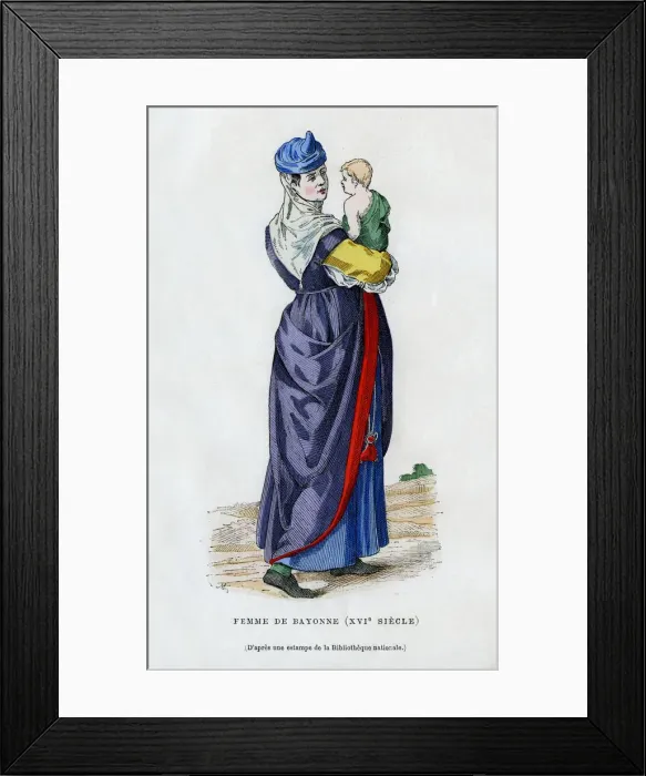 Framed Print : Woman of Bayonne, France, 16th century (1882-1884) Framed Print : Woman of Bayonne, France, 16th century (1882-1884)