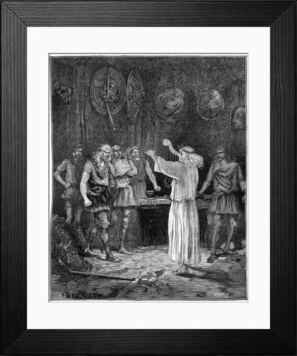 Framed Print : A bard reciting the noble traditions of the family, 1882-1884 Framed Print : A bard reciting the noble traditions of the family, 1882-1884