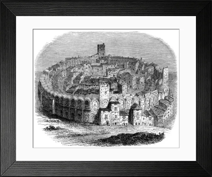 Framed Print : The Roman arena in Arles, Provence, France, in 1666 (1882-1884) Framed Print : The Roman arena in Arles, Provence, France, in 1666 (1882-1884)
