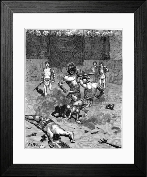 Framed Print : Gladiatorial combat, 1882-1884 Framed Print : Gladiatorial combat, 1882-1884