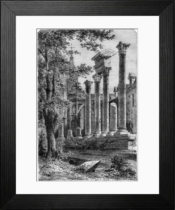 Framed Print : Remains of a Roman theatre at Besancon, France, 1882-1884. Artist: Smeeton Framed Print : Remains of a Roman theatre at Besancon, France, 1882-1884. Artist: Smeeton