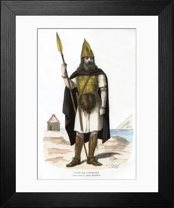 Framed Print : Warrior, possibly Gallic or Frankish, 1882-1884. Artist: Michelz Framed Print : Warrior, possibly Gallic or Frankish, 1882-1884. Artist: Michelz
