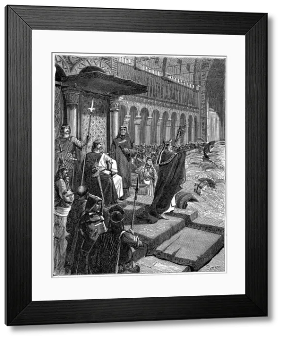 Framed Print : Suddenly the rings of the barrels shattered according to the pagan rites, 1882-1884. Artist: Spex Framed Print : Suddenly the rings of the barrels shattered according to the pagan rites, 1882-1884. Artist: Spex