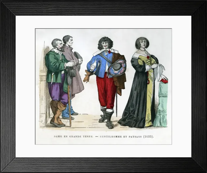Framed Print : Peasants, a gentleman and a lady, 1635 (1882-1884) Framed Print : Peasants, a gentleman and a lady, 1635 (1882-1884)